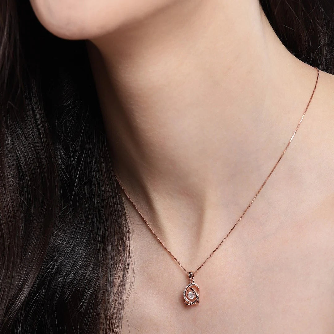 Universal Embrace Rose Gold Necklace with Chain