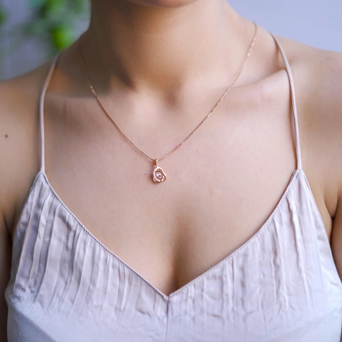 Universal Embrace Rose Gold Necklace with Chain
