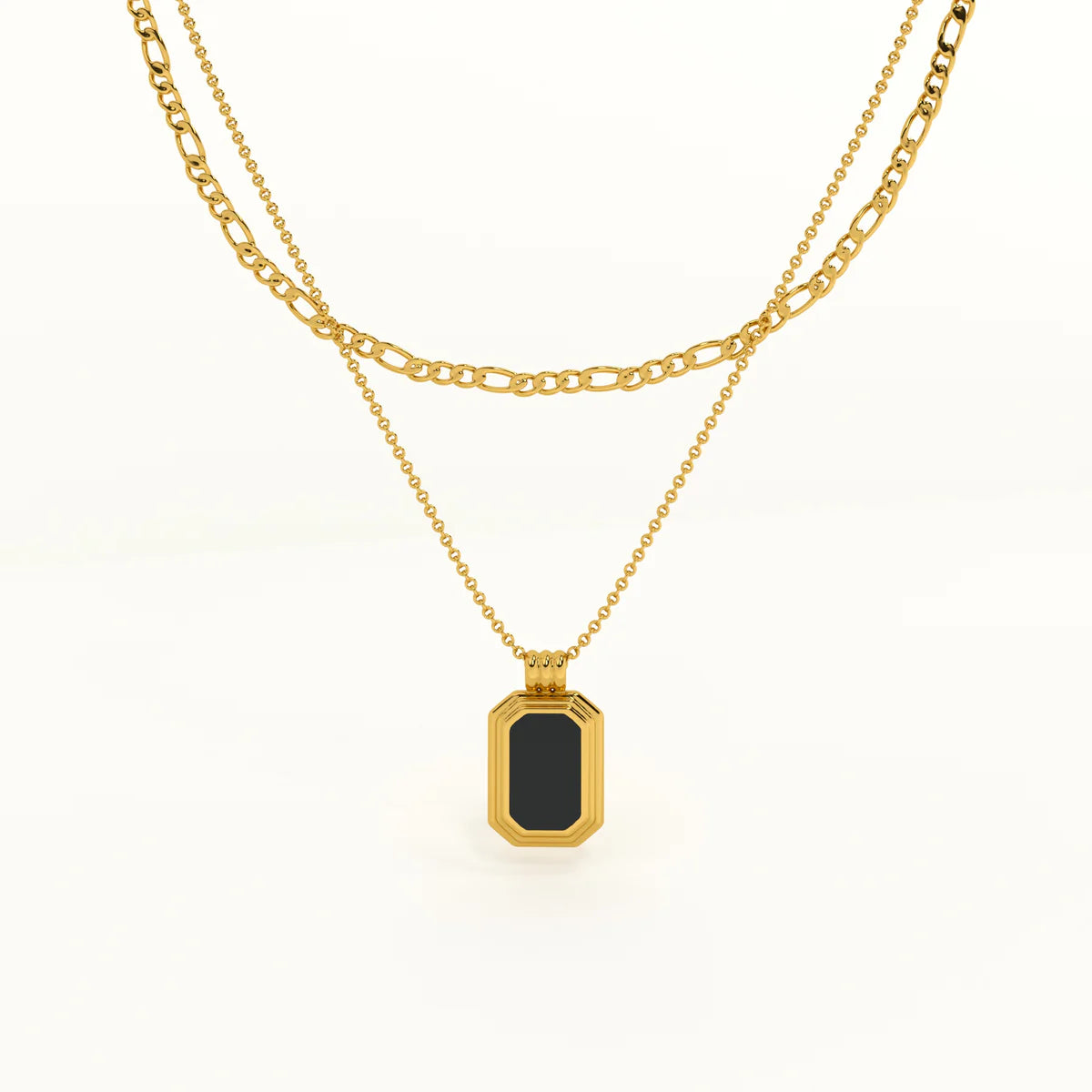 Black Onyx Two Layer Necklace